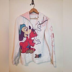 Disney parks 2016 Zip up Micky mouse sweater Size L